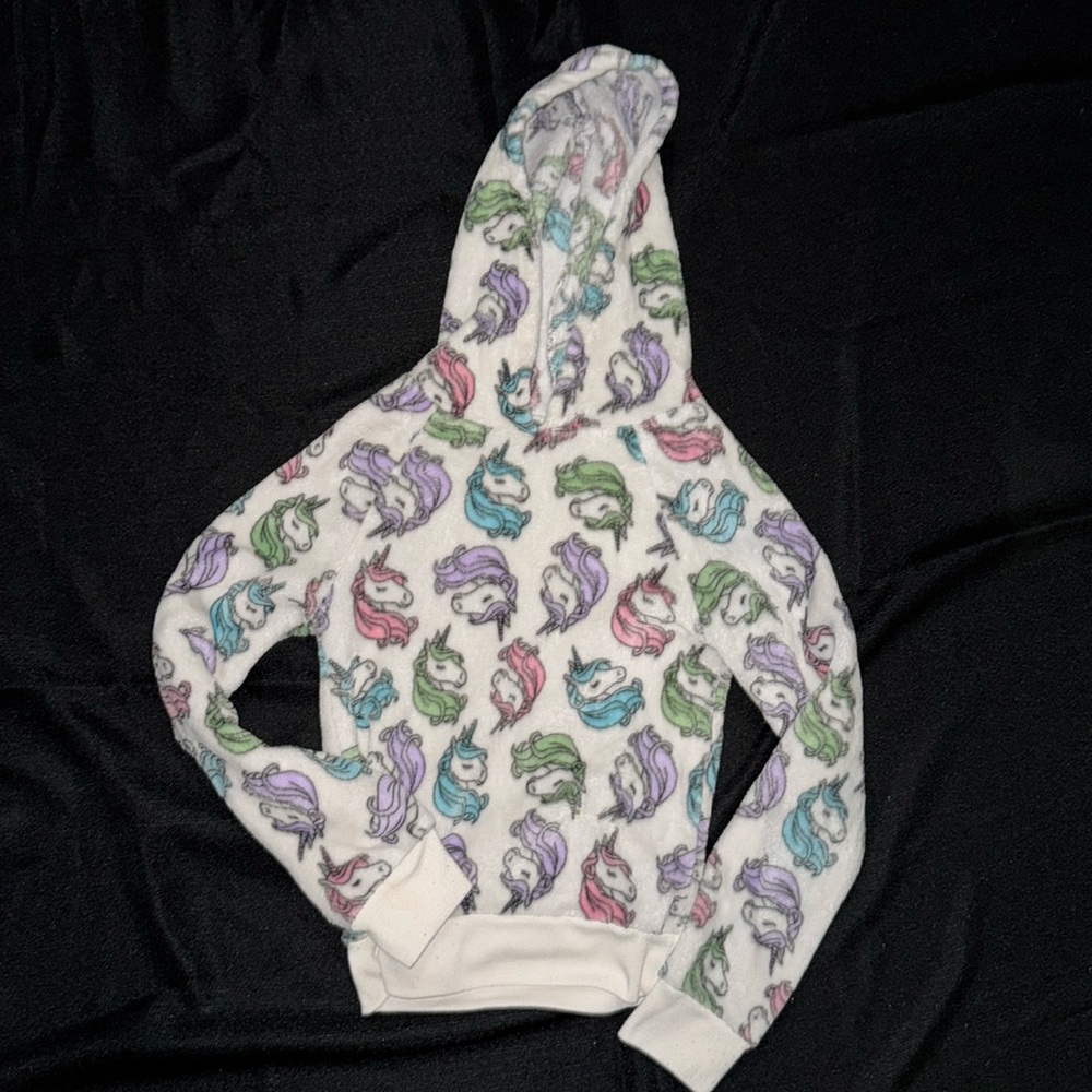 Girls Unicorn Fleece Sweatshirt